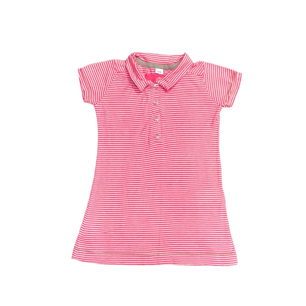 🆕 Petit Bateau Pink Stripe Cotton Polo Dress